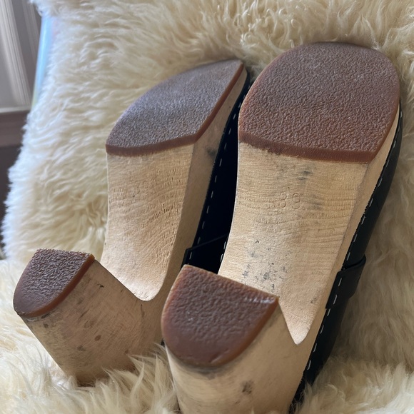 Swedish Hasbeens Slip-In Classic Clogs size 39 BLACK - Picture 11 of 13